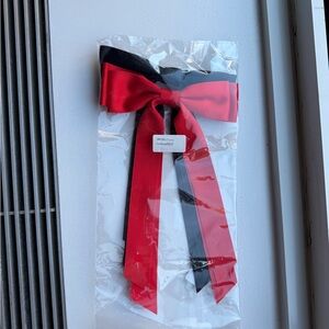 Elegant Red and Black Hair Bow